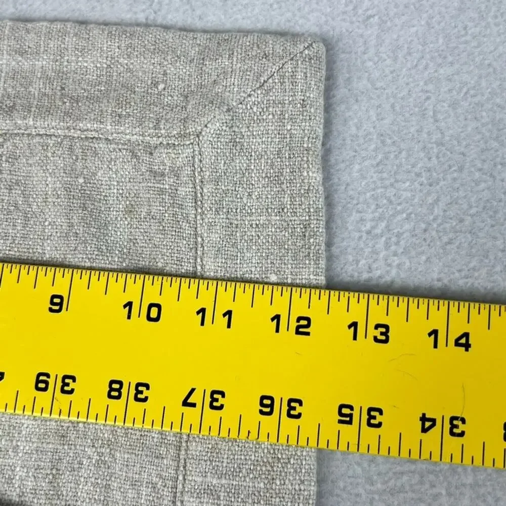 Courants D'est Placemat Set of 6 Beige Linen Blend Viscose Blend 16 x 12.5in